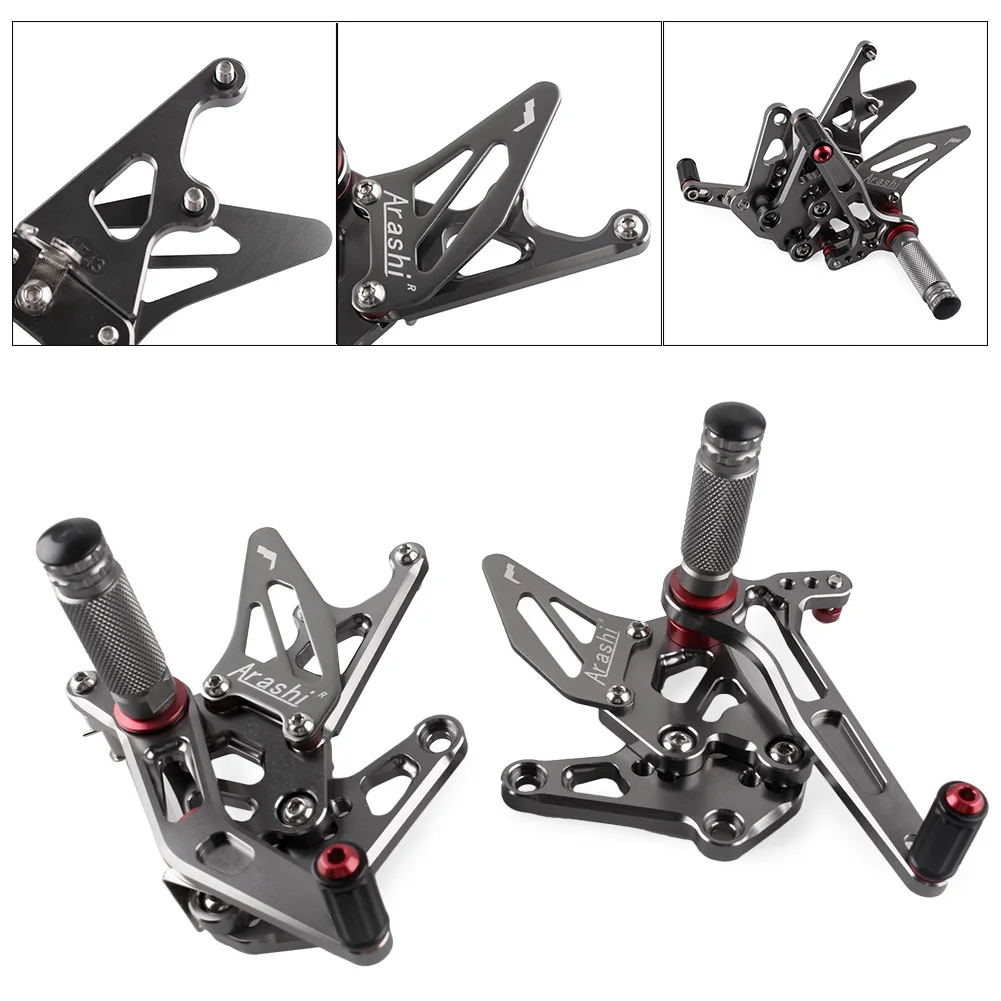 

Gray Motorcycle Rearset For Suzuki Hayabusa GSX1300R 1999-2020 Aluminum Adjustable Foot Pegs Rest Footrest 1Pair