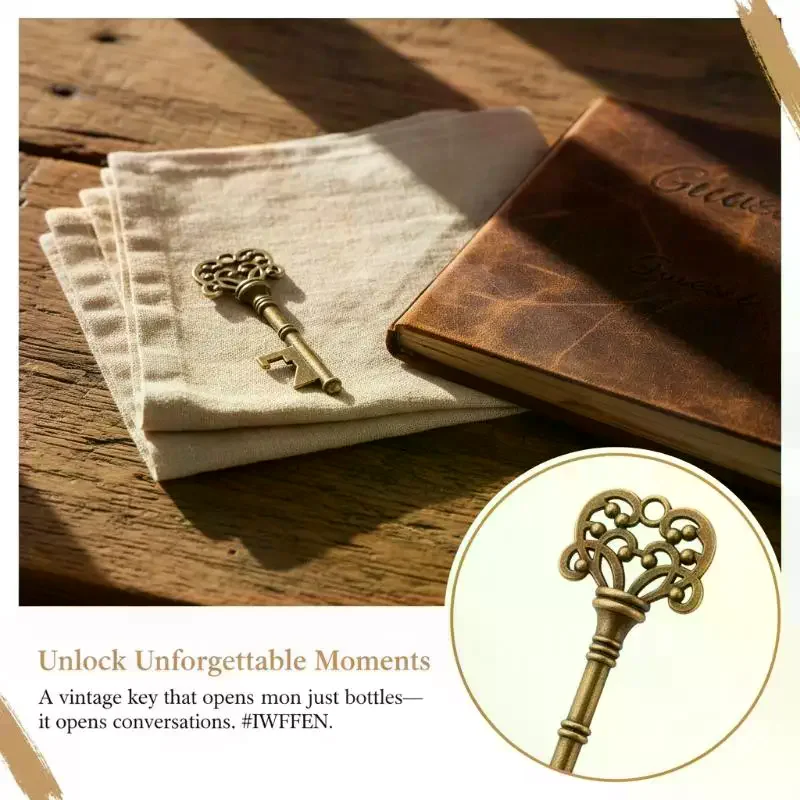 1Pcs Creative Portable Vintage Key Shaped Portable Vintage Alloy Key Shaped Keychain Beer Bottle Opener Keyring Bar Tools