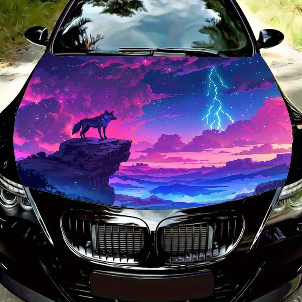 

Качественная виниловая наклейка «Черный волк» для капота автомобиля — прочная и устойчивая к ультрафиолетовому излучению, легко чистящаяся наклейка из ПВХ, идеально подходит для кузова автомобиля.