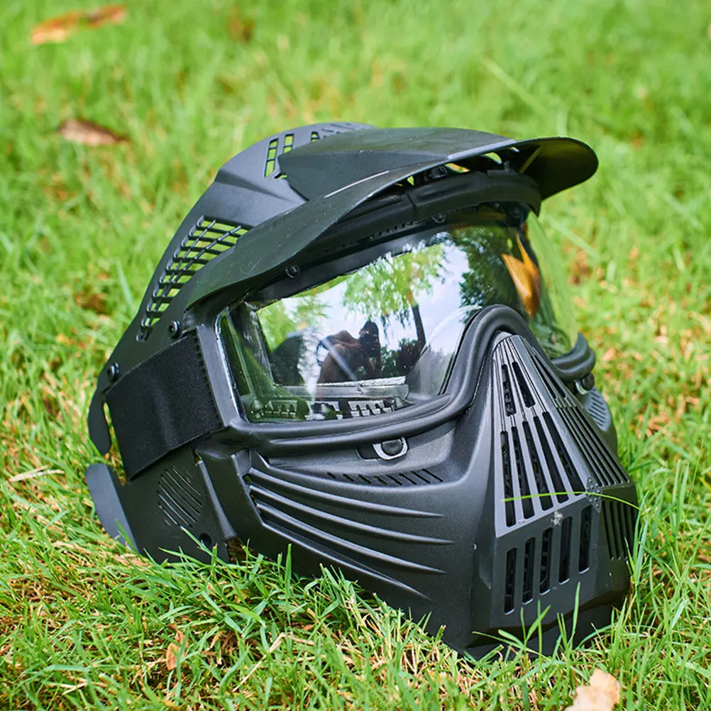 

Archery Mask Outdoor Game Full Abs SafetyHelmet Durable Impact Resistant Portable Practical Breathing Accessories Protective