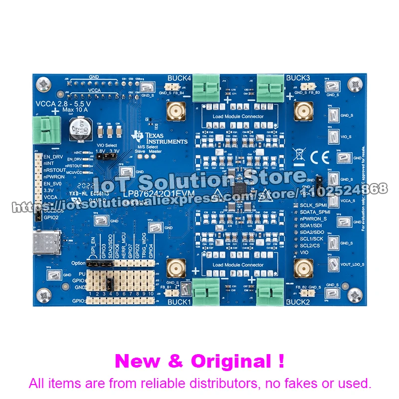 LP876242Q1EVM Automotive evaluation module 4A + 3A + 3A + 2A functional safety-compliant buck converters for radar