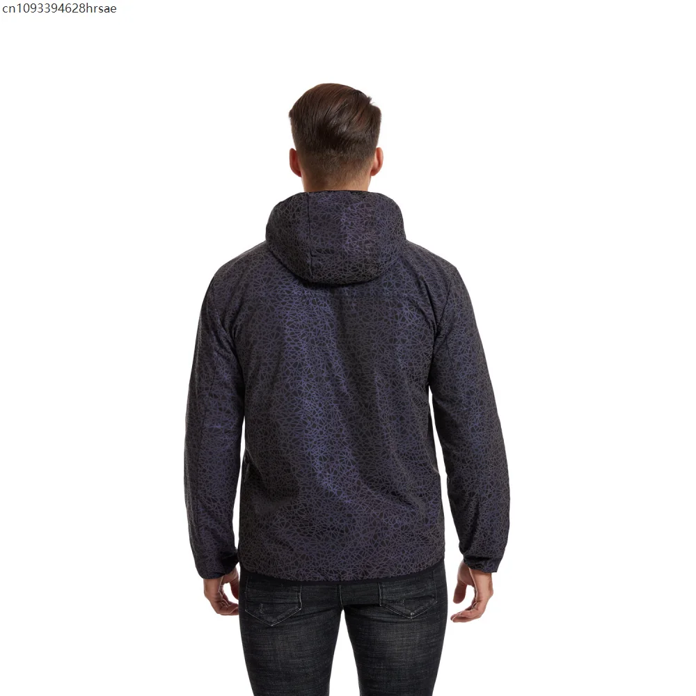 الخريف الشتاء الملونة سترة عاكسة الرجال عارضة مقنعين الرجال السترات الهيب هوب سترة واقية الشارع الشهير معاطف