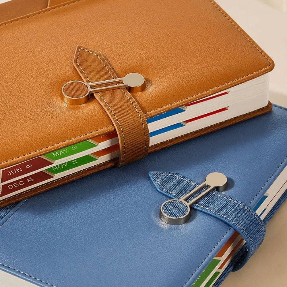 Wear-resistant 2027 Planner Agenda A5 Size Hardcover Diary Notebook Portable Efficiency Annual Calendar Notebook Office