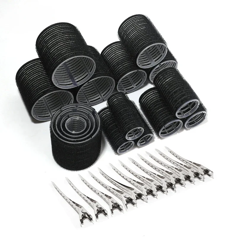 Self Grip Hair Rollers No Heat Hair Curlers Heatless Curls Hair Bangs Volume Self-adhesive Hook & Loop DIY Styling Tool