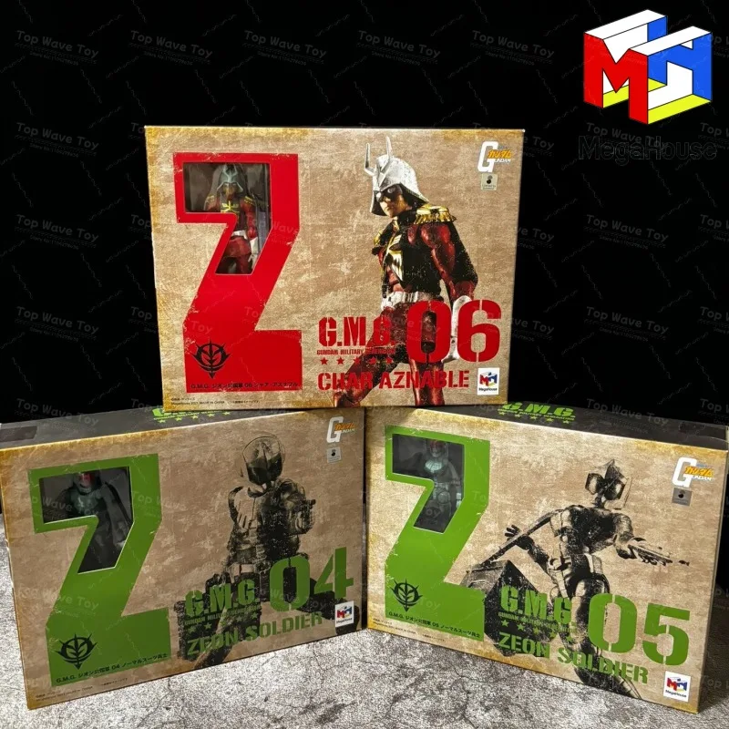 새로운 재고 오리지널 모바일 슈트 모델 메가하우스 MH GMG 군사 세대 ZEON SOLDIER 애니메이션 모델 액션 피규어 크리스마스 선물