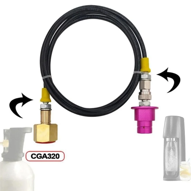 Dispensador de refrescos de ABLL-1 pieza, puerto de inflado, dispensador de burbujas, conexión rápida al adaptador de CO2 externo, conexión de desconexión rápida