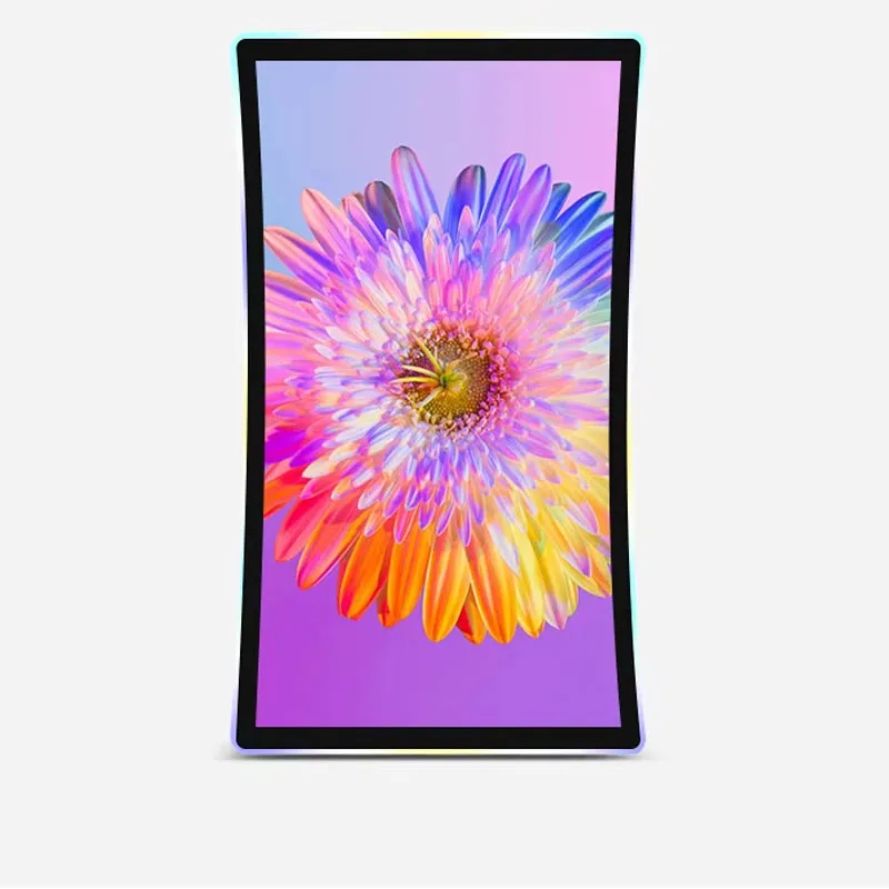 عرض 23.6 32 43 بوصة شاشة منحنية رخيصة لافتات رقمية وعرض لعرض الألعاب