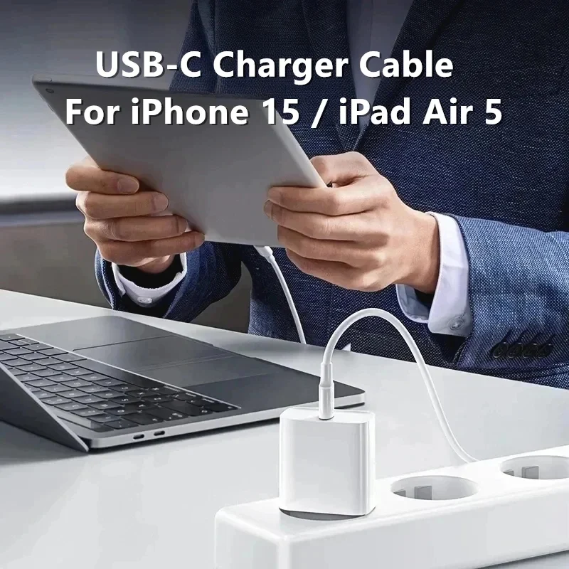 Cabo do Carregador Rápido USB C, Cabo de carregamento para iPhone 15 Pro Max, iPad Air 5, Samsung, Huawei, Xiaomi, POCO, OPPO, Tipo-C, PD, 30W