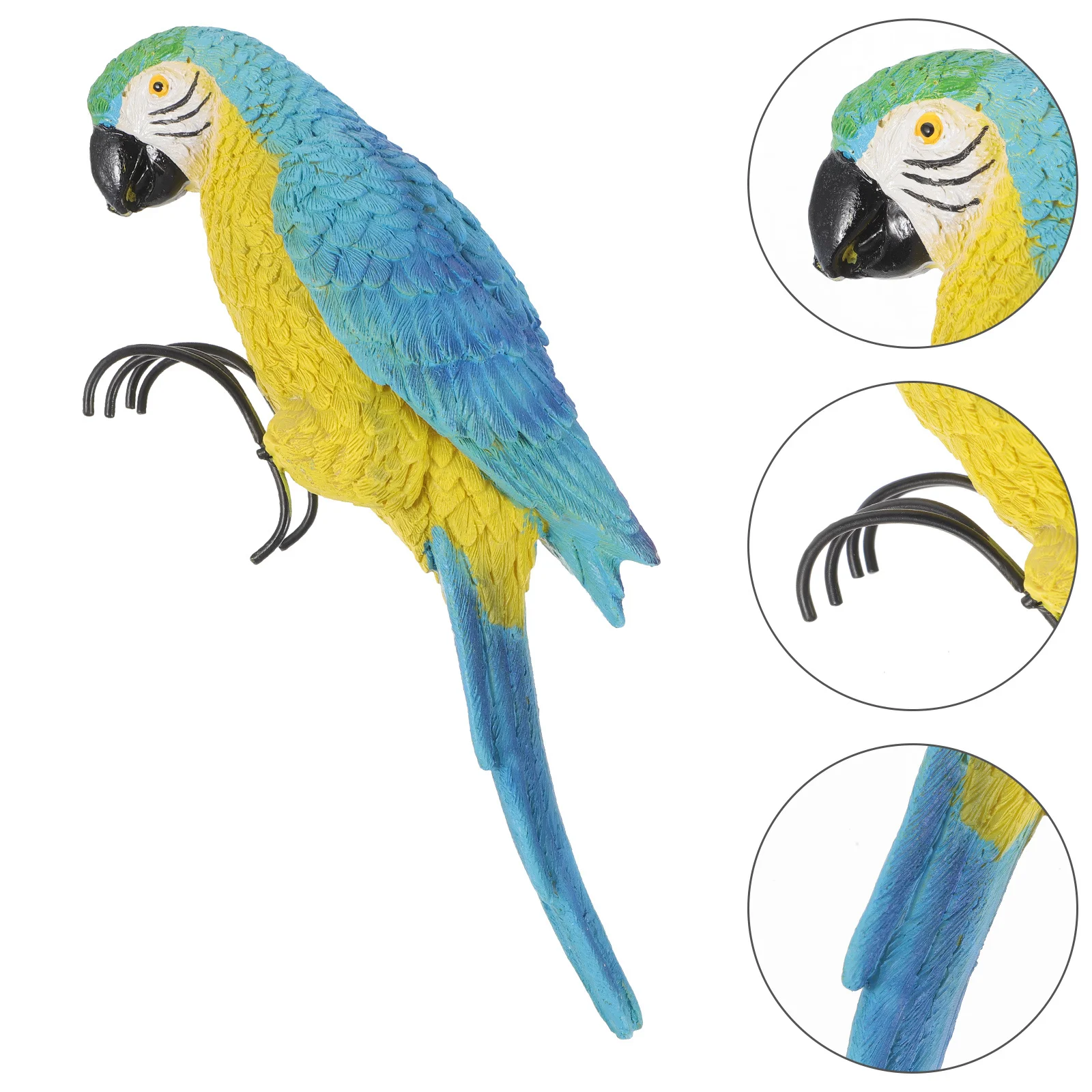 

Artificial Parrot Statue Lifelike Simulated Birds Decorative Bird Adornment Miniature Garden Views Party Decoration Realistic