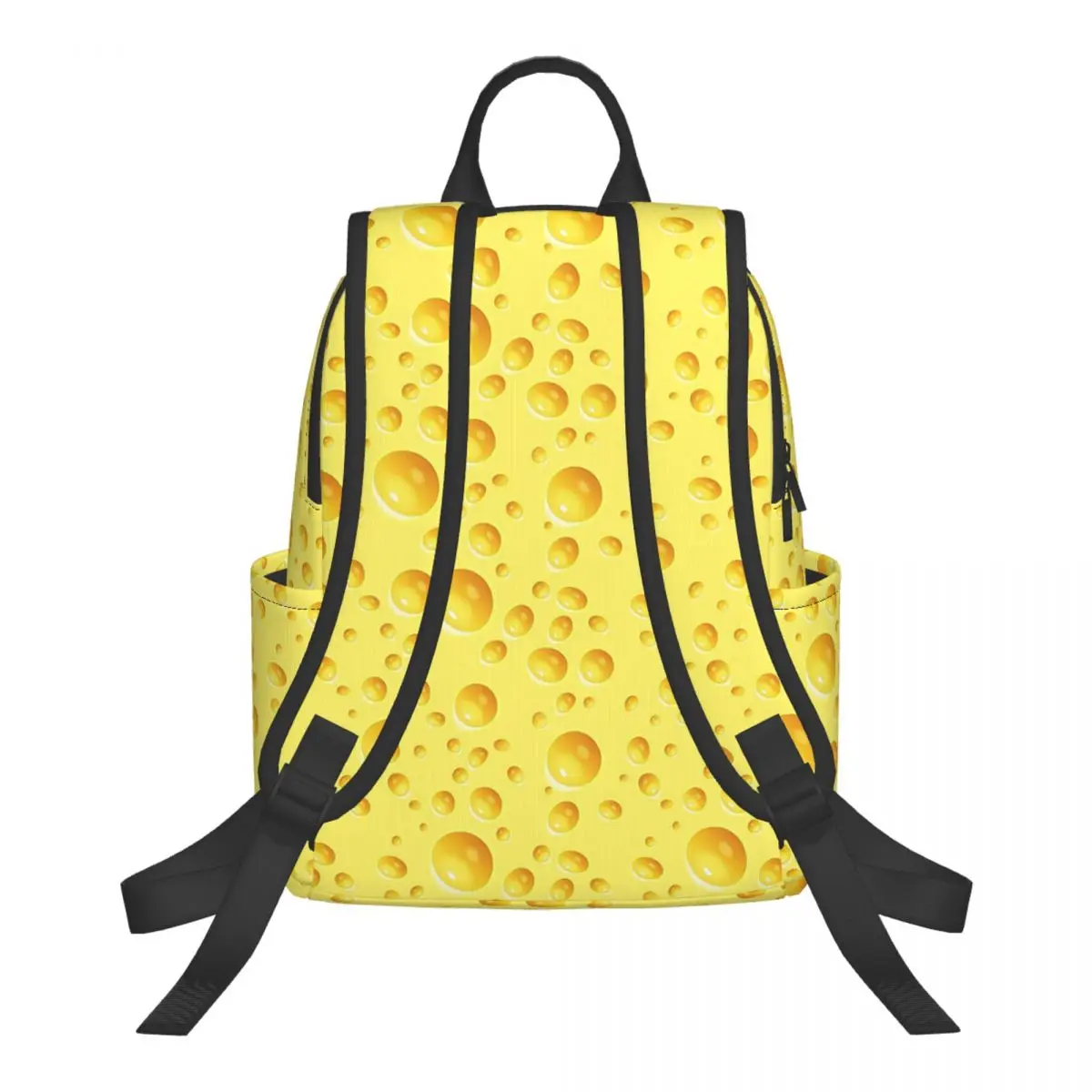 Cartoon Cheese Design Student Backpack School Bag Hiking Travel Daypack for Men Women Bookbag Shoulder Bags