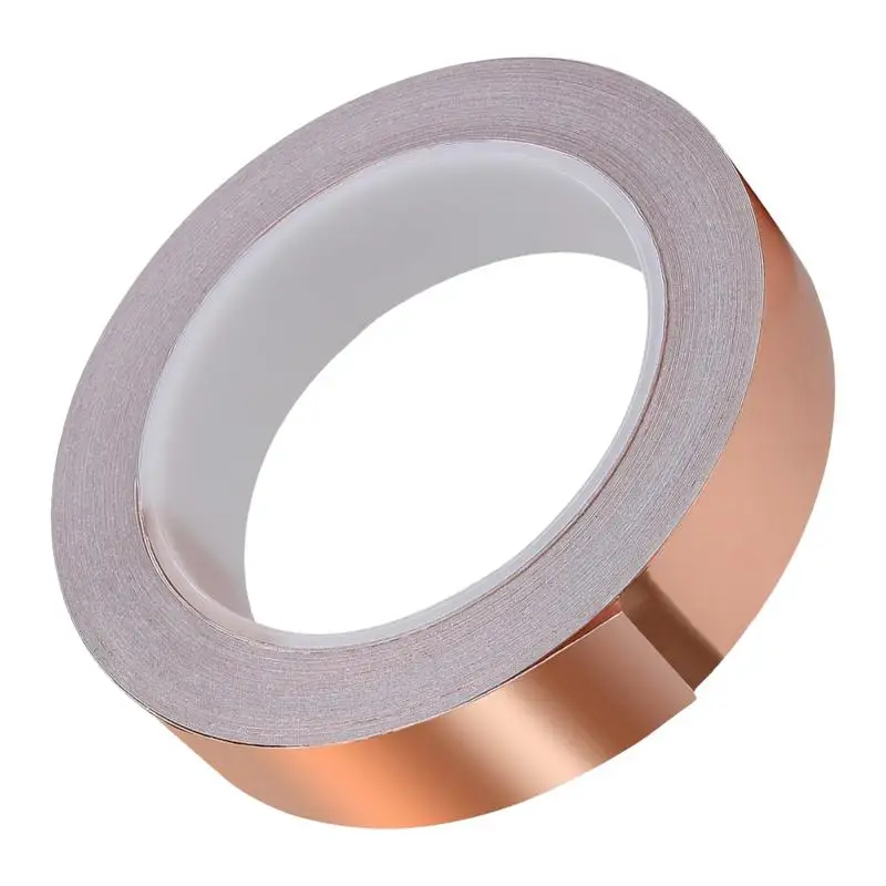 Copper Shielding Tape Single-Sided Copper Tape Conductive Adhesive Copper Tape Stained Glass Foil Tape for Electronics Circuits