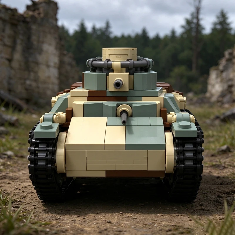 QWERT Type 95 Ha-Go Military Tanks Model MOC Building Bricks War Equipment Modular Technology Gifts Holiday Assemble Toys Ideal
