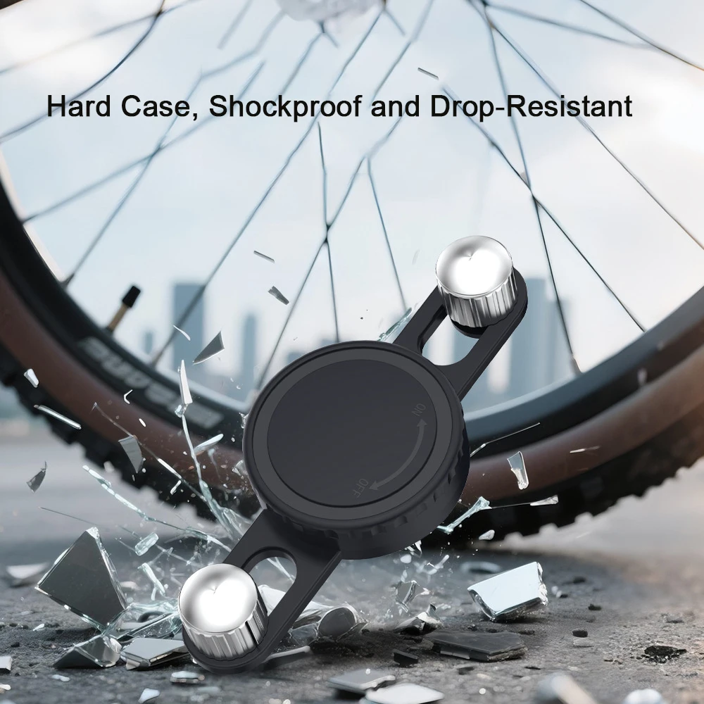 Waterproof Polycarbonate Bicycle Spoke Mount Case Compatible with AirTag Tracker