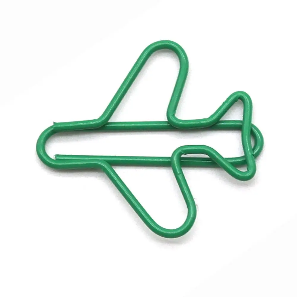 10pcs Metal Memo Airplane Paper Clip Index Bookmark Airplane Shape Metal Paper Clips Irregular Creative Creative Bookmark Clip