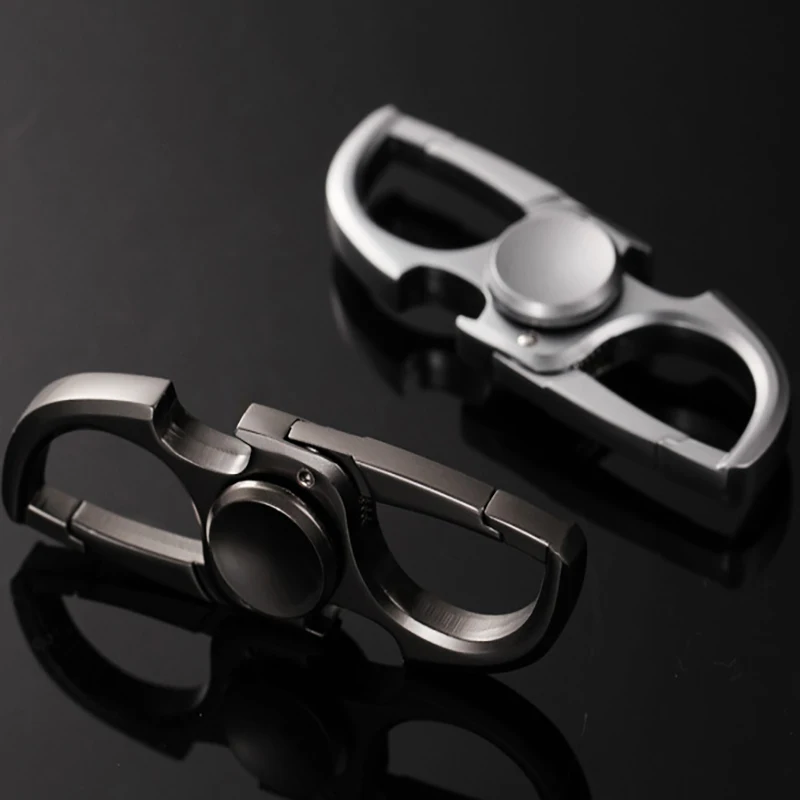 

Gyro Spinning Keychain For Men-Durable Car Key Ring Holder, Creative Fingertip Grip Design, Unisex Bag Pendant Gift For Him