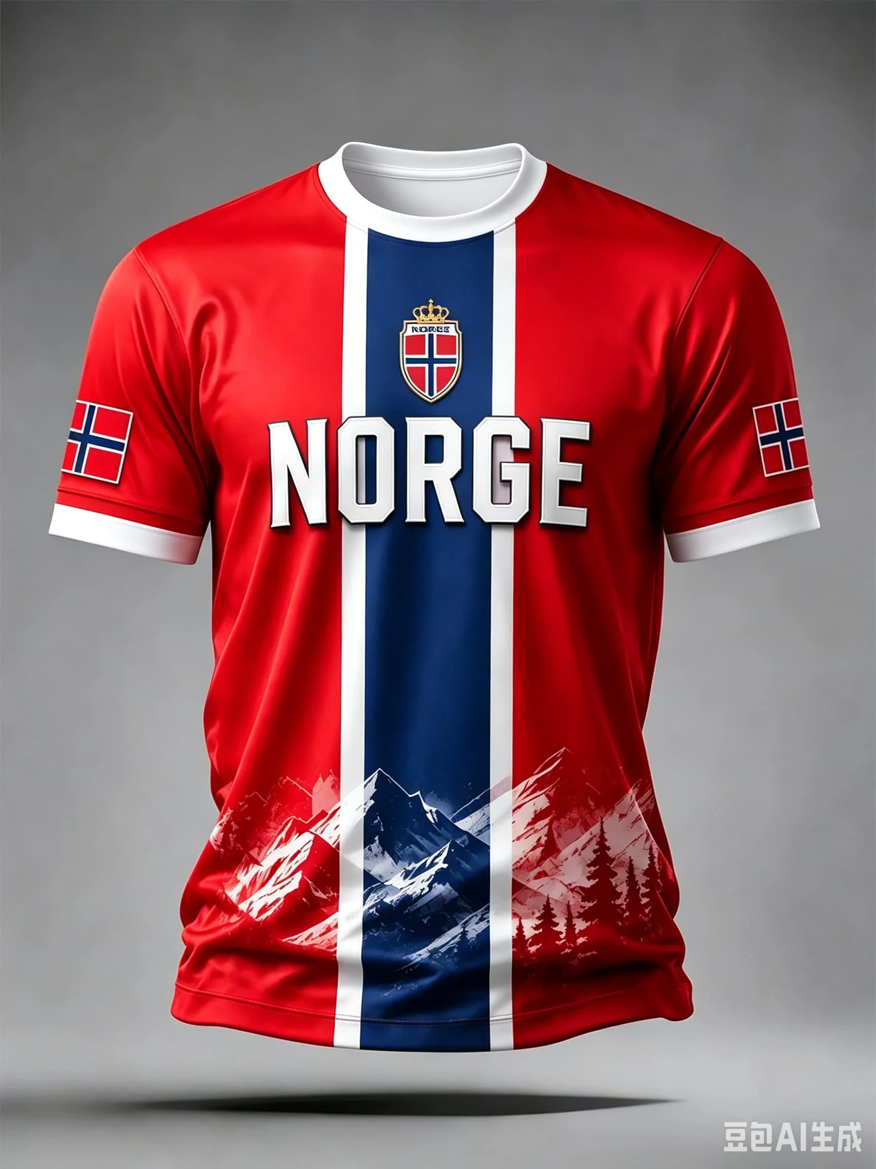 New Men Norge Norway Football T-Shirt Norwegian Flag C Celtic Knot Mountain Print Short Sleeve Soccer Fans Casual Sports Tee Top