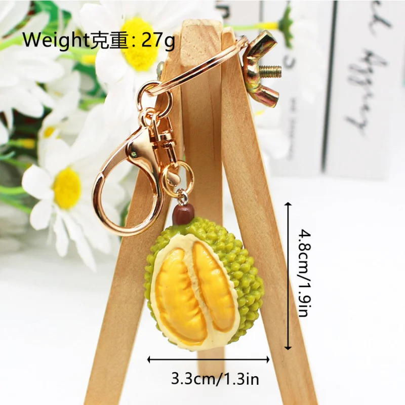 Simulated Durian Keychain King of Specialty Fruits Pendant and compact pendant