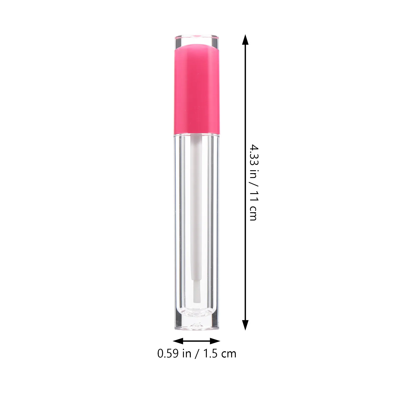 12Pcs Pink Lip Gloss Tubes Empty Refillable Brush Containers Rubber Stopper Included DIY Lip Balm Storage Bottles