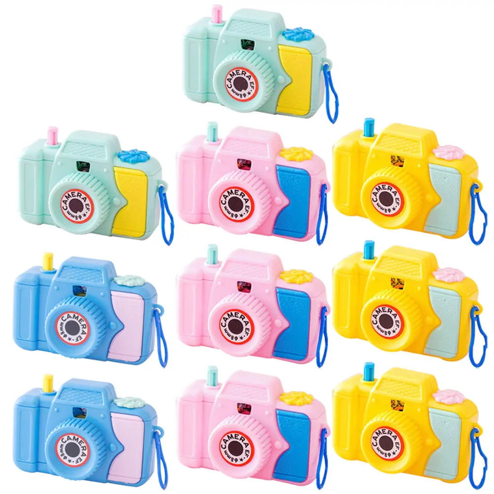 10Pcs Square Mini Projection Camera Child Simulation Educational Plastic Viewing Camera Plaything Gift Educational Toy