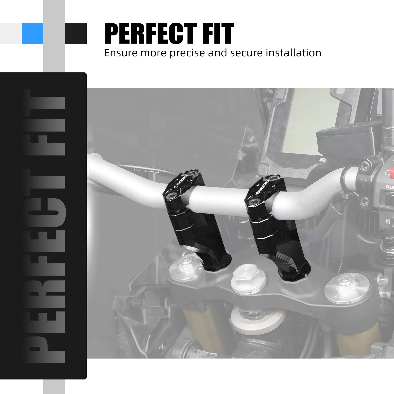 NICECNC 20 mm Lenkererhöhungen für Yamaha Tenere 700 /XTZ700 2019–2024 Tenere 700 Rally Edition 20–24 Tenere 700 World Raid 2022 – Detail 13