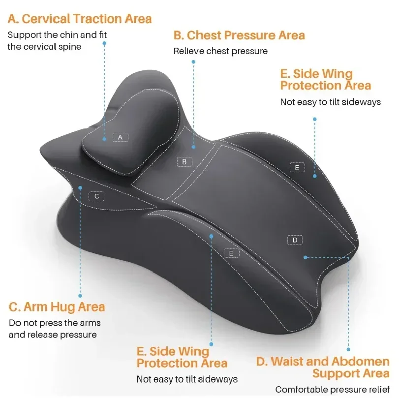 Solvath Multi-Positional Wedge Pillow Memory Foam Ergonomic Prone Design with Removable Cover Couple Bed Body Support Cushion