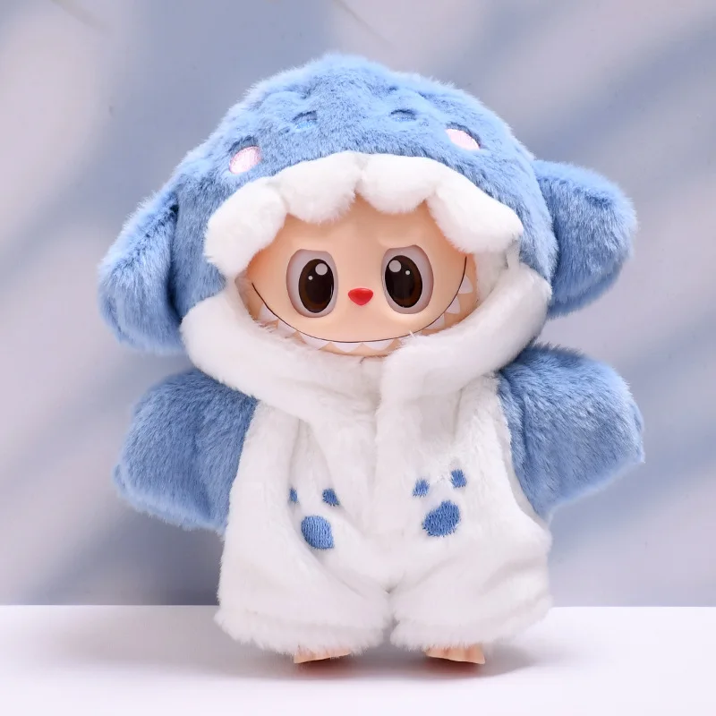 Labubu Poppenkleertjes Pong Rok Set met Vlinderdas Labubu Idol V1 V2 Poppen Kleding Accessoires 15/17cm Pluche Pop Universeel
