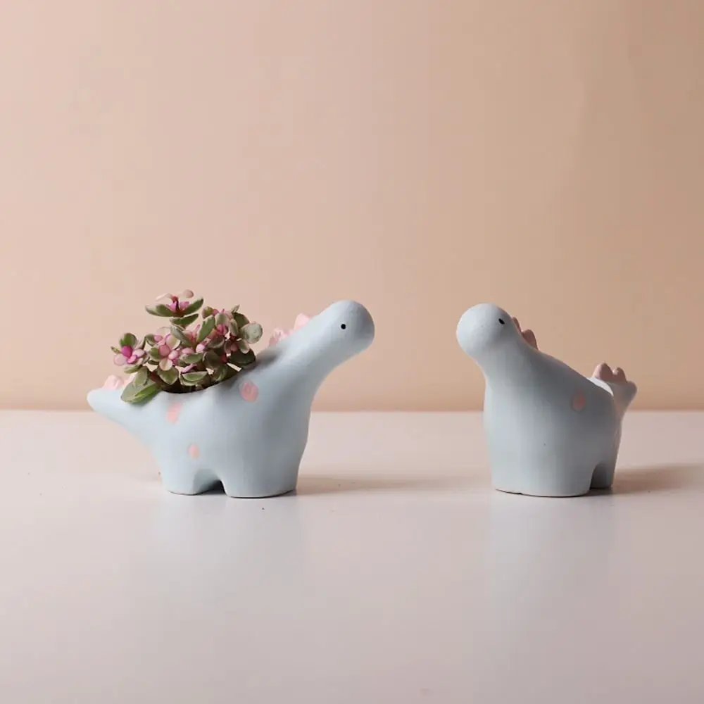 Creative Flower Shape Plant Pot Ceramic Pots for Flowers Cartoon Elephant Dinosaur Succulent Pot Cute Home Decor Maceta Casa