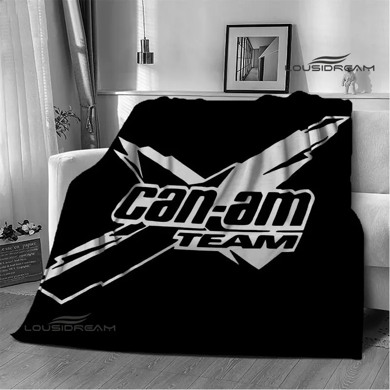 Can-AM motorcycle logo printed blankets Flange warm blanket blankets for beds Home travel blanket cubre cama birthday gift