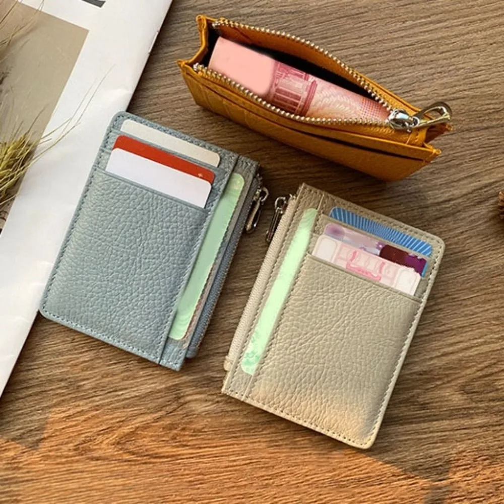 New Large Capacity Cowboy Short Wallet Multi-function Luxury Genuine Leather Purse Simple Cowhide Card Holder Gift