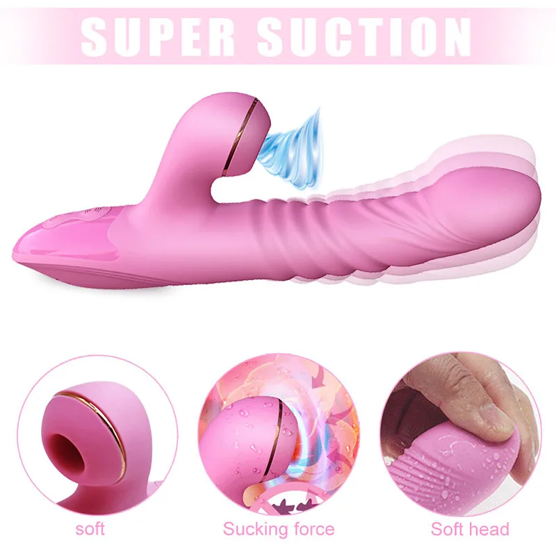 Vibrator For Women 3 In 1 Licking Machine Clitoris Stimulator G-Spot Powerful Vibro Dildo Wand Female Clit Sucker Adult Sex Toys