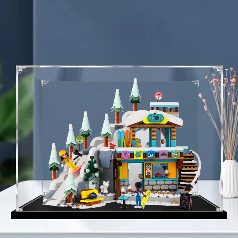 35x 25x 30cm 2mm Display Case For Lego 41756 Skiing House Model Building Blocks Showcase Blocks Accessories