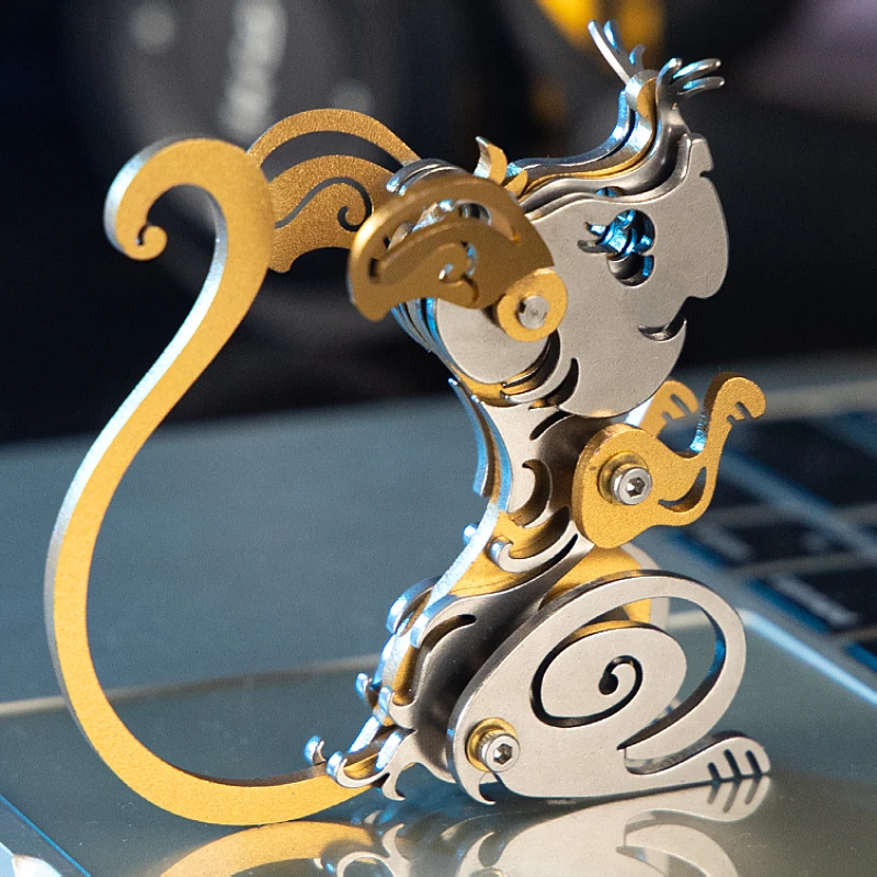 MOKR ماوس ثلاثية الأبعاد بازل قطع معدنية لعب الأطفال هدايا عيد الميلاد وأعياد الميلاد التدريب التعليمي لتقوم بها بنفسك تجميع يدويا Mo