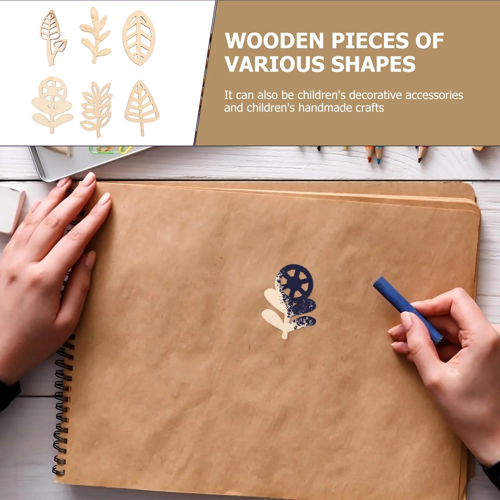 

100pcs Wooden Design Chips Unfinished Natural Wood Slices For Kids Diy Graffiti Hand-Painted Craft Wall Hanging Pendant Home