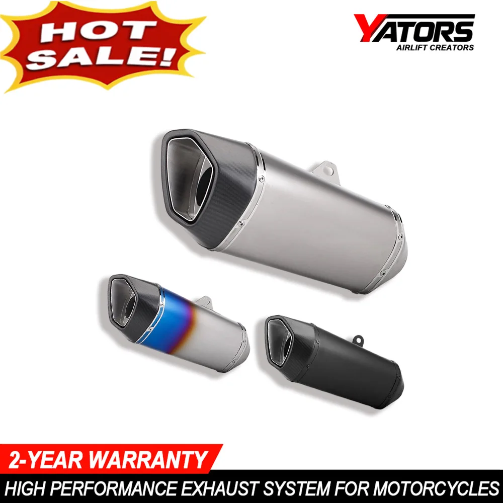 Motorcycle Exhaust Muffler Kits for CBR650 CBR650R CB650R CB 650F CBR650F 2014 - 2026 Motorbike Exhaust Pipe Escape Slip on 60mm