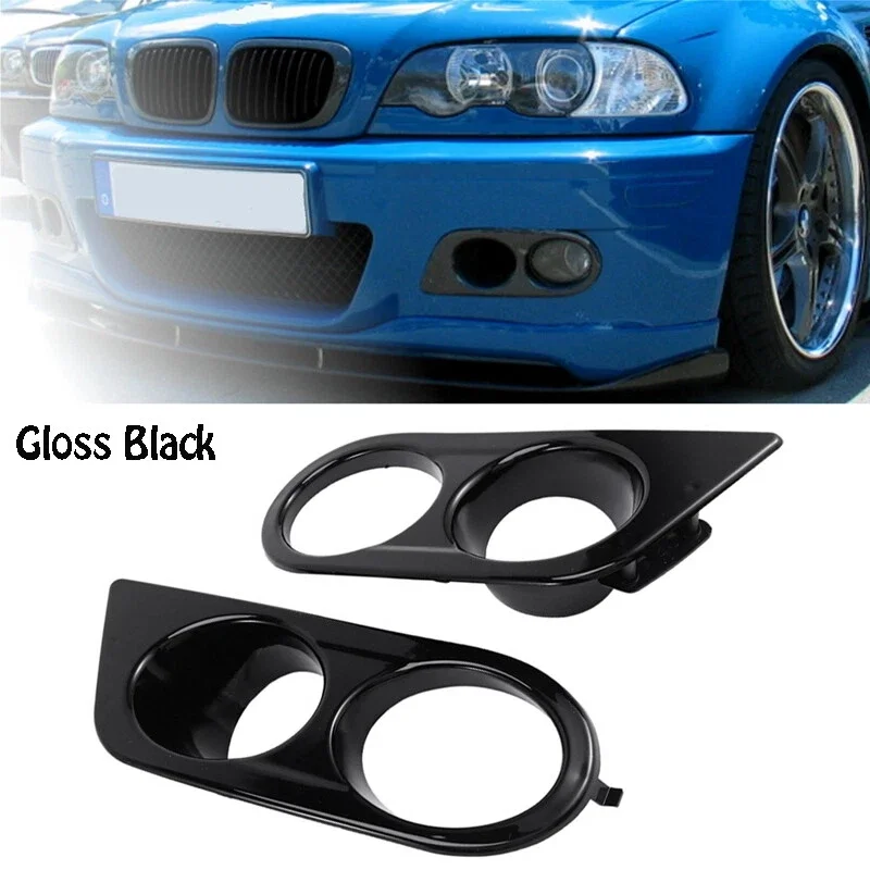 For BMW 3 Series E46 M3 2001 2002 2003 2004 2005 2006 51112695255 Double-hole Fog Light Frame Lower Net Front Fog Light Frame