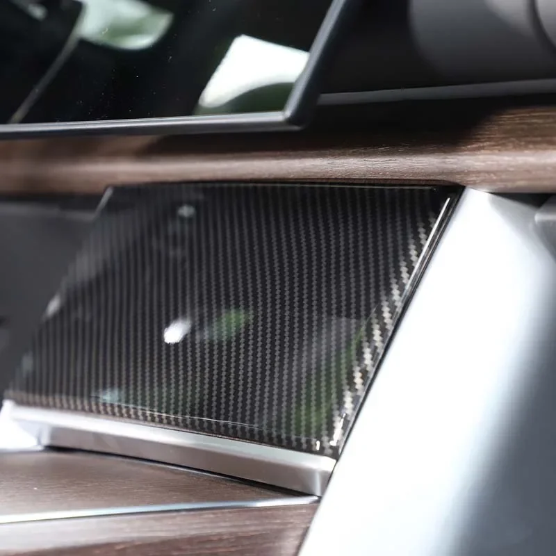 

ABS Carbon Fiber Car Center Control Navigation Screen Under Trim Cover Accessories For Land Rover Range Rover Vogue 2024-2025