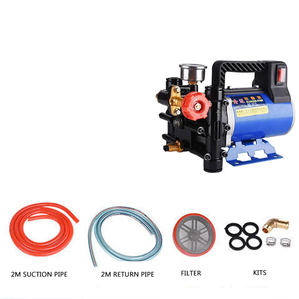 12V 24V 48V 60V 220V Portable plunger pump Electric sprayer double-cylinder high-pressure fruit tree medicine pump 16L/min