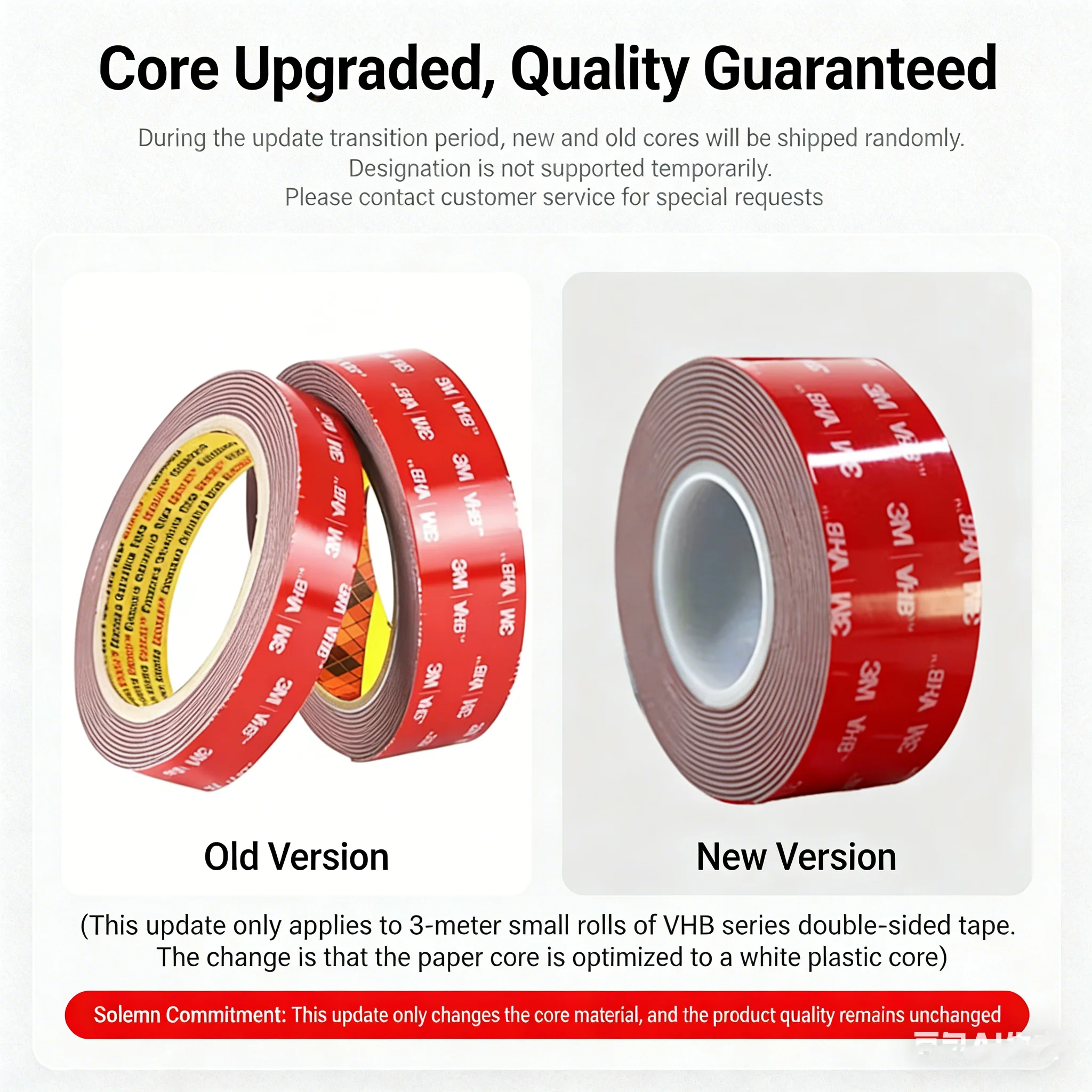 3M Double Sided Adhesive Tape VHB5915 Strong Traceless Adhesive High Viscosity Car Special Fixed Tape 0.4MM High-Temperature