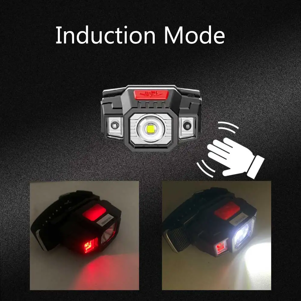 Induction XPE LED Portable Light Wristlight Strap Night Cycling Running Fishing Lamp Wrist Band Bracelet Wristlamp USB Flashlamp