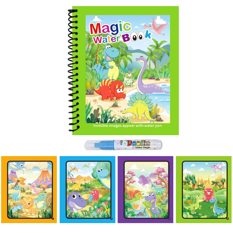 1pc herbruikbaar watertekenboek magisch waterboek rommelvrij magisch schilderblok met hervulbare waterpen leren onderwijs speelgoed