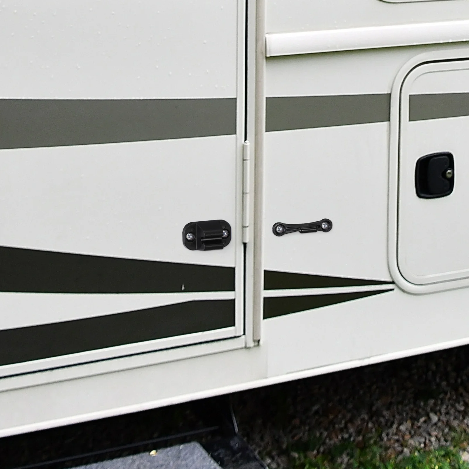 

2Pcs T Shape Nylon Door Stop Retainer Holder Kit for Rv Campervan Motorhome Boat Strong Durable Easy Install Door Stop