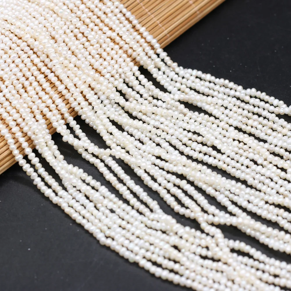 2-3mm Natural Freshwater Pearl Beads Fashion Potato Shape Small Loose Bead for Jewelry Making Bracelet Necklace Earrings Strand