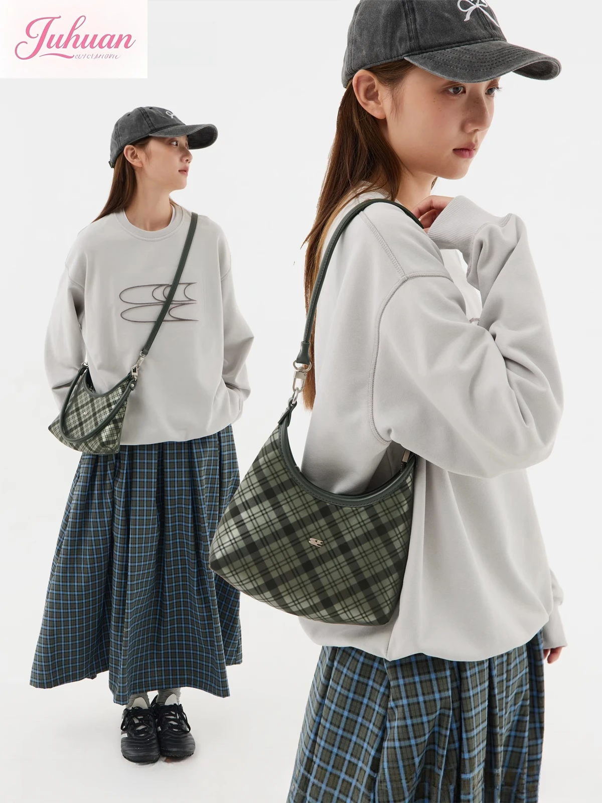 

New Casual Simple Retro Millennial Plaid Simple Casual Durable Fashion Versatile Underarm Bag High Sense Shoulder Messenger Bag