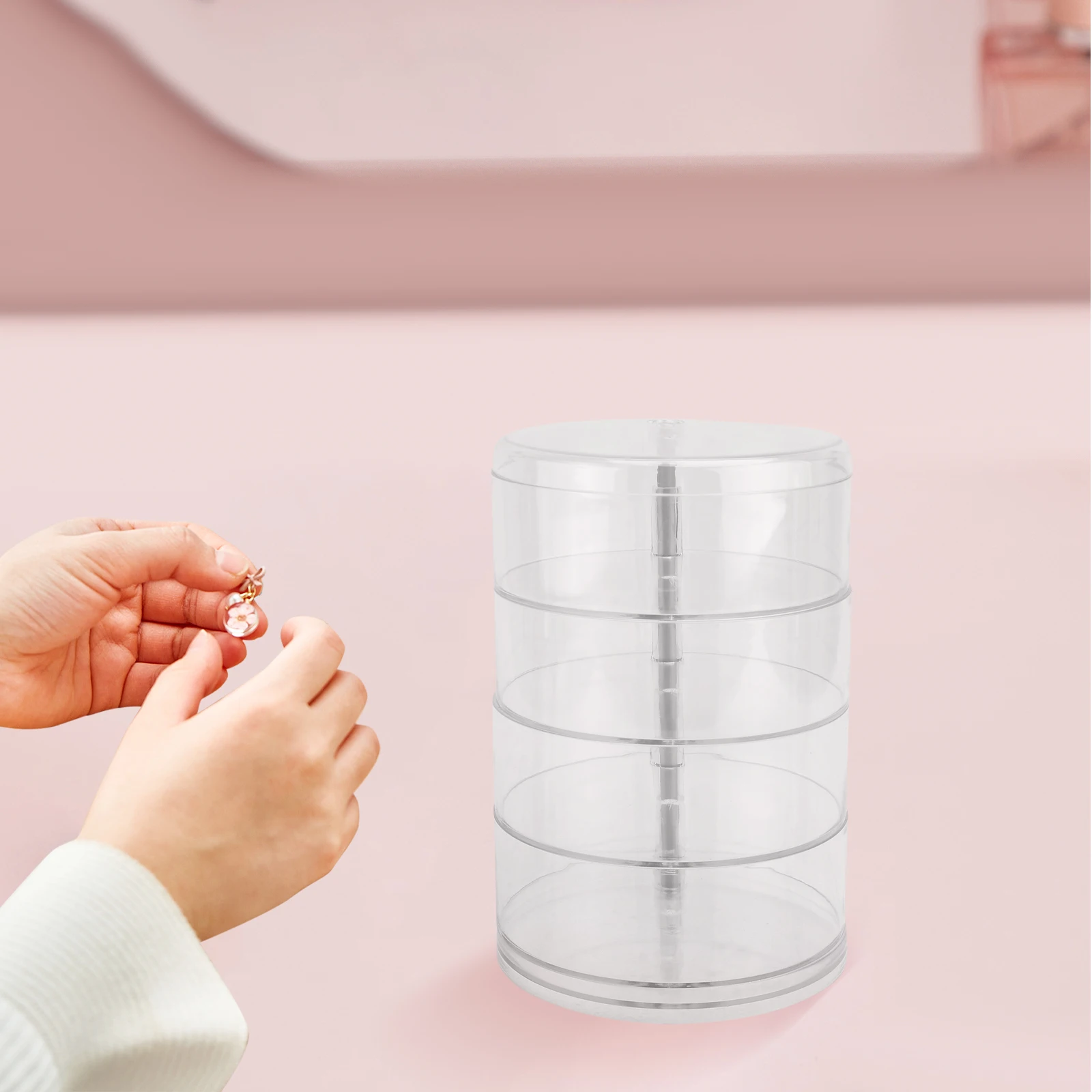 

2pcs Rotating Jewelry Plastic Cord Case Earphone Organizer Box Wire Storage Case Cord Organizer Storage Cable Management Box