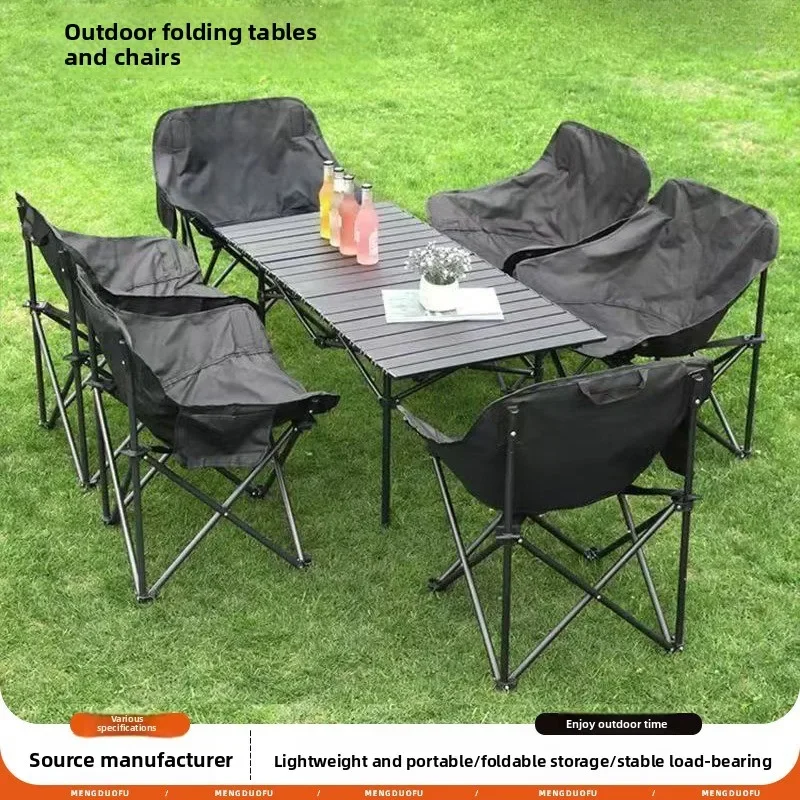 Egg Roll Table Folding Camping Gear Outdoor Picnic Camping Table Foldable Camping Equipment Outdoor Patio Garden Furniture