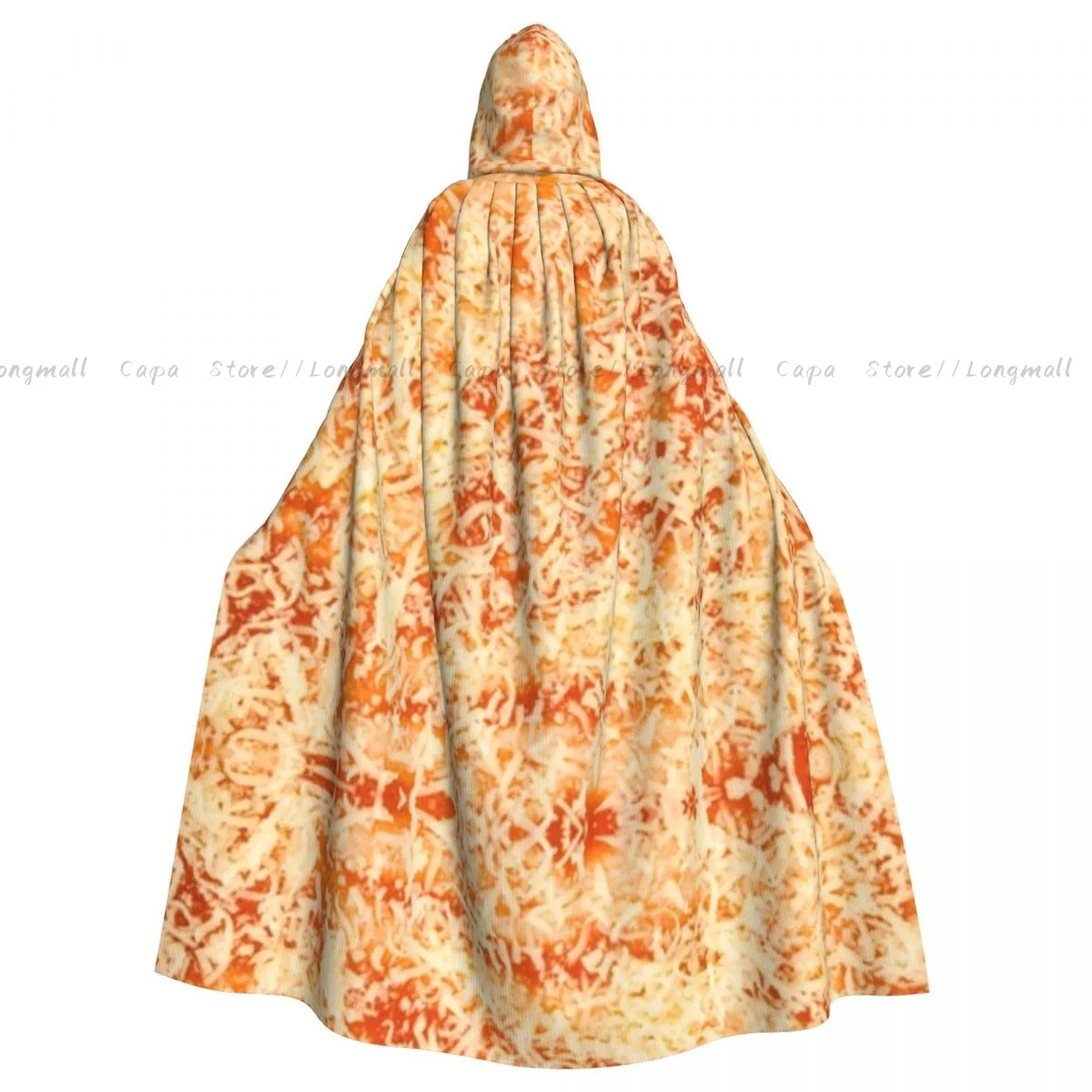 Cosplay Medieval Costumes Pizza Cheese Hooded Cloak Capes Long Robes Jackets Coat Carnival