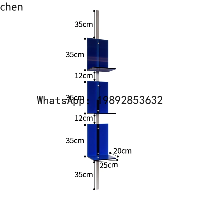 L28-Product Display Wall Shelf Shopping Mall Storage Display Rack Cosmetics Exhibition Cabinet
