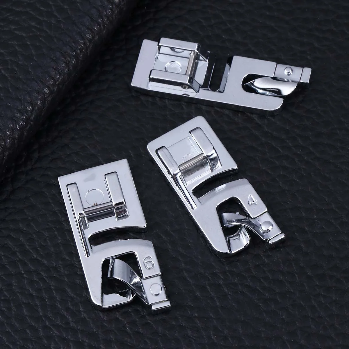 

3Pcs Sewing Machine Presser Foot Rolled Multi-Function Compact Kit Easy Install Home Use Lightweight Fabric Accessories