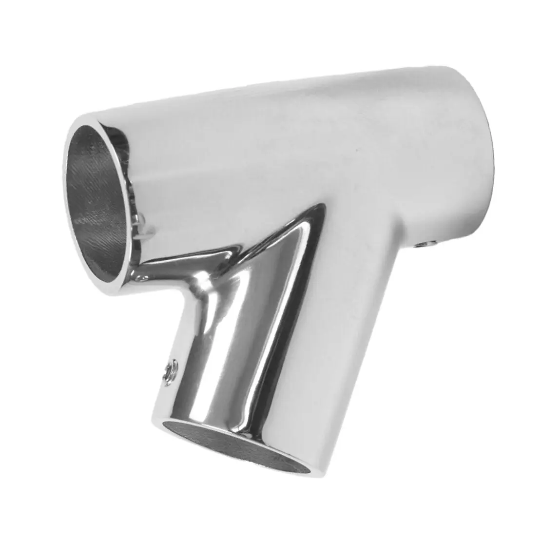 32mm 60 Degree 3 Way Stainless Steel Boat Hand Rail Pipe Tee Fitting Connector Silver