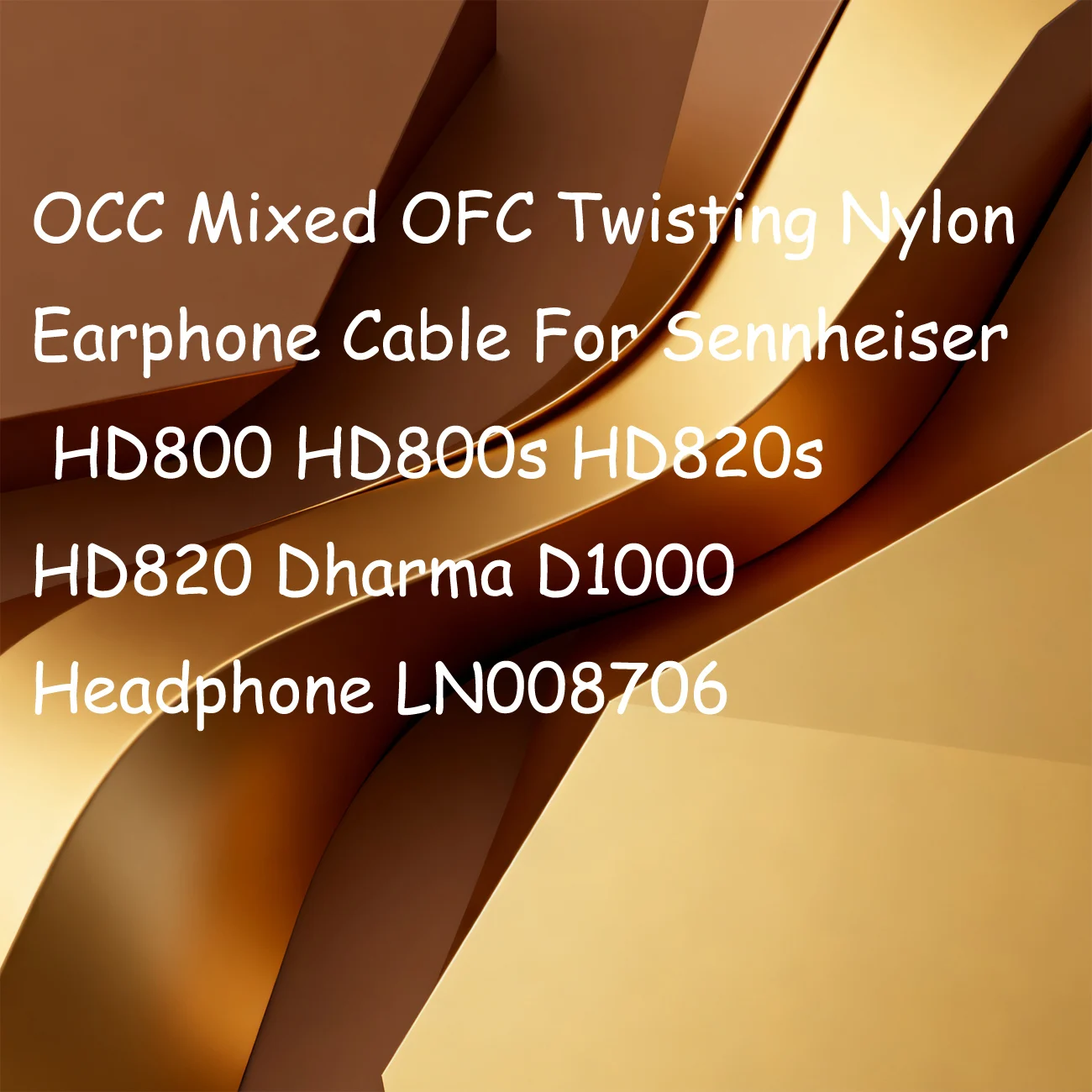 OCC Mixed OFC Twisting Nylon Earphone Cable For Sennheiser HD800 HD800s HD820s HD820 Dharma D1000 Headphone LN008706